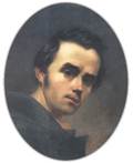 Описание: Taras Shevchenko: Self-portrait (1840).